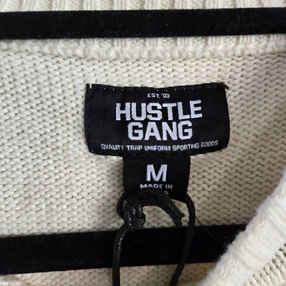 Hustle Gang Bear Football Sweater Mens SZ M NWT - Picture 3 of 10